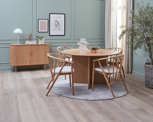VESTERBORG D130 + 4 ARNBORG oak/cream