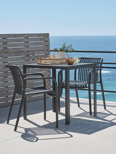 JERSORE L70 table + 2 NABBEN chair black