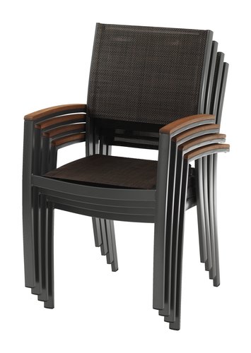 Stacking chair MADERNE grey