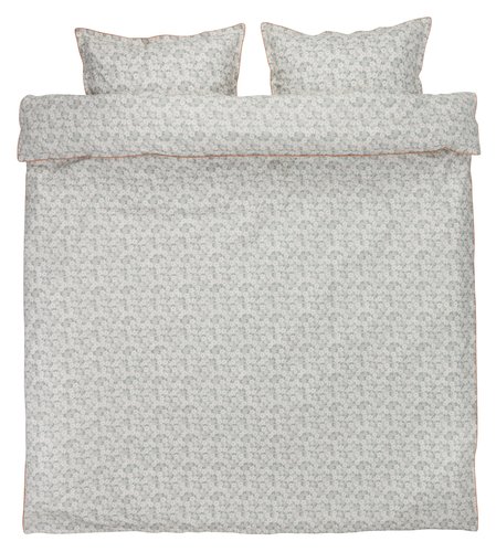 Duvet cover set INGA Percale Double grey