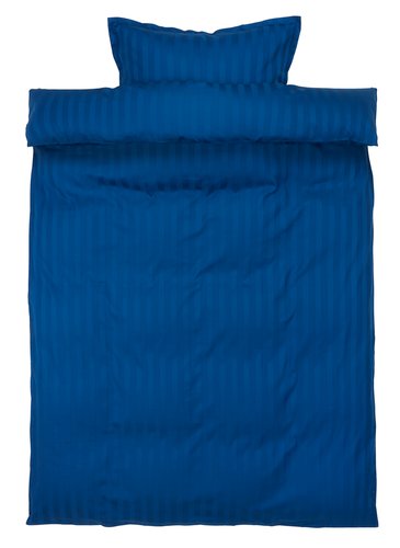 Sateen duvet cover set NELL Single cobalt