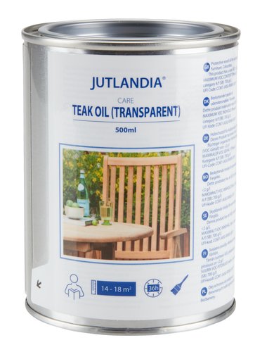 Wood oil JUTLANDIA for teak 0.5 ltr. clear