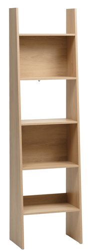 Bookcase KRARUP 5 shelves oak colour