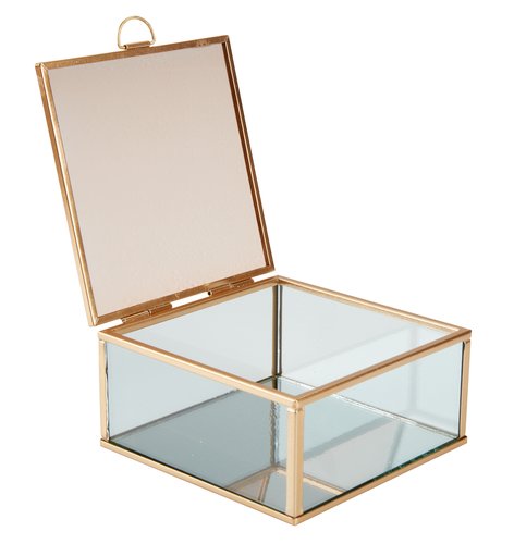 Decorative box EDVARD W12xL12xH6cm glass