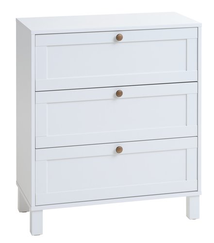 3 drawer chest SKALS white