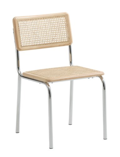 Dining chair HASSING rattan/chrome