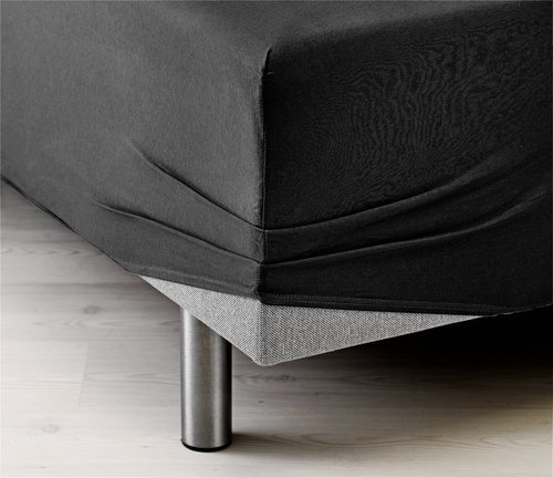Jersey Fitted sheet JETTE Single black