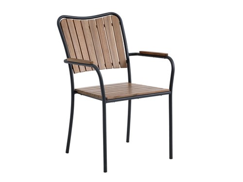 Stacking chair BASTRUP hardwood/black