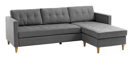 Sofa FALSLEV 3-seater chaise longue grey