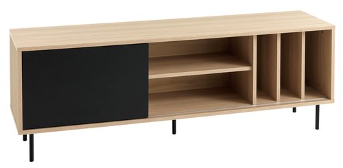 TV bench FARSUND oak/black