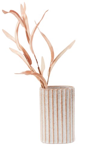 Vase LARSEN W11xL6xH18cm beige/terracotta