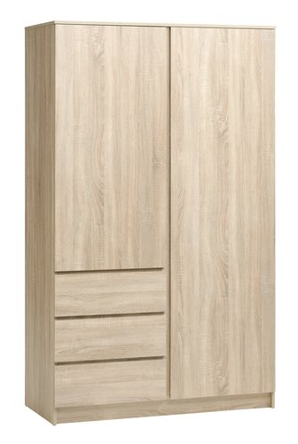 Wardrobe LIMFJORDEN 120x200 combi light oak colour