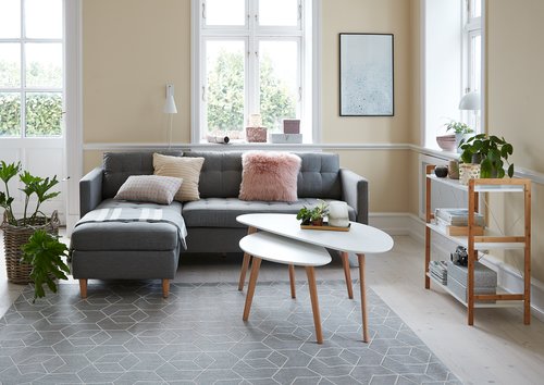 Coffee table LEJRE 48x85 white/oak
