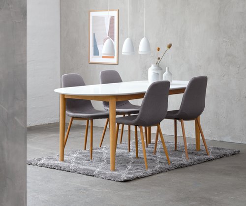 Dining table EGENS 90x190/270 white