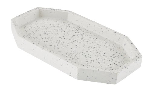 Decorative tray JESPER W14xL25cm white