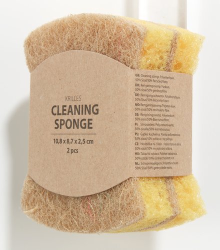 Cleaning sponge KRILLES W9xL11xH5cm pack of 2