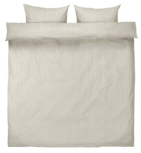 Duvet cover set KARMEN 200x220 sand Double