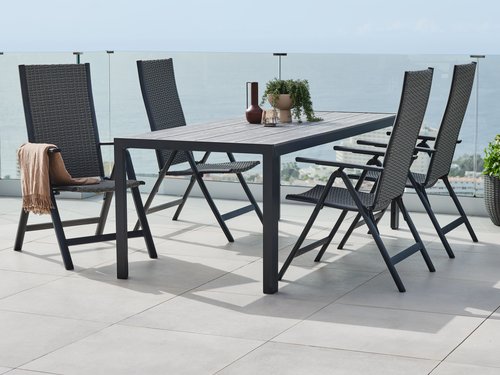 Garden table PINDSTRUP W90xL150 grey