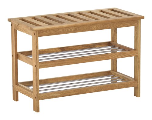 Bench TOMMERUP w/shoe shelves oak