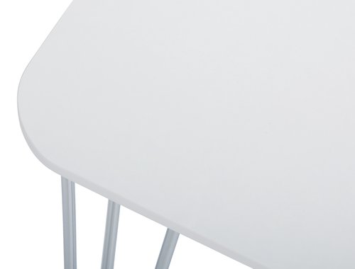 Dining table BANNERUP 76x120 wht/chrome