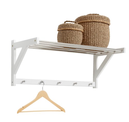 Hallway shelf EGESKOV steel/white