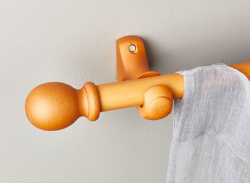 Curtain pole wood 150cm 28mm pine