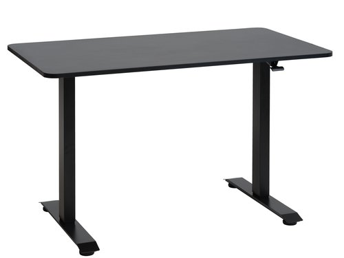 Adjustable desk ASSENTOFT 70x130 black