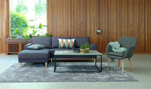 Coffee table DOKKEDAL 75x115 concrete color