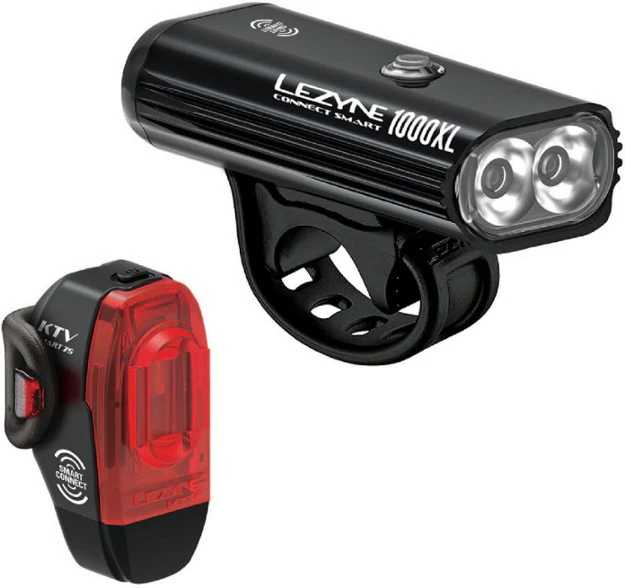 Lezyne Connect Smart 1000XL/KTV Smart Headlight and Taillight Set