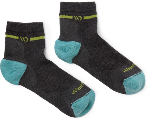 Wide Open Single Stripe Cushioned Quarter Socks - Women's