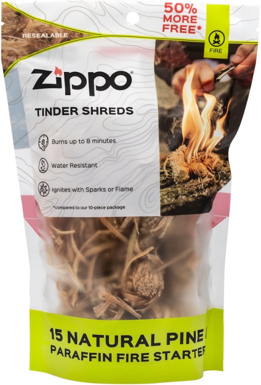 Zippo Tinder Shreds Fire Starter - Package of 15