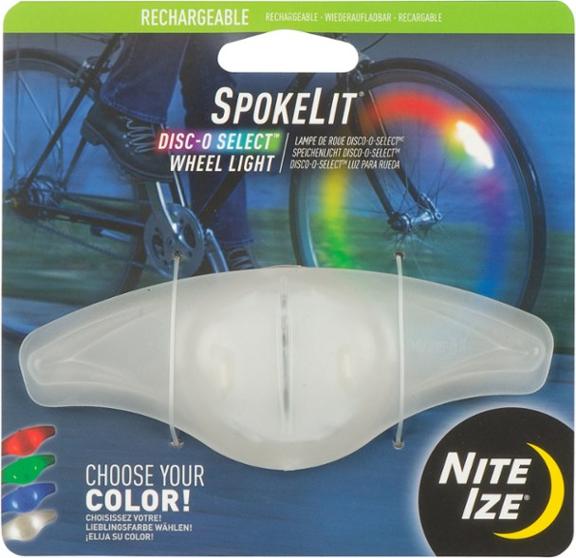 Nite Ize SpokeLit Disc-O Select Rechargeable Wheel Light
