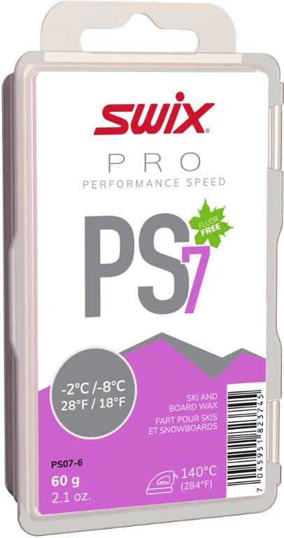 Swix PS7 Violet Wax for 18 to 28 Degrees F - 60 g