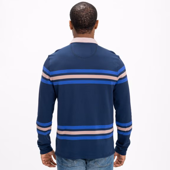 Threads 4 Thought Ashby Pique Striped Long-Sleeve Polo Shirt - Men's