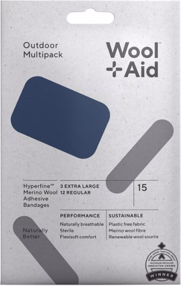 WoolAid Merino Wool Adhesive Bandages - Outdoor Multipack