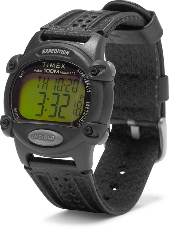Timex Expedition Digital CAT 39 mm Leather Strap Watch