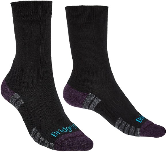 Bridgedale Hike Lightweight Boot Socks - Brown/Lime - Women's