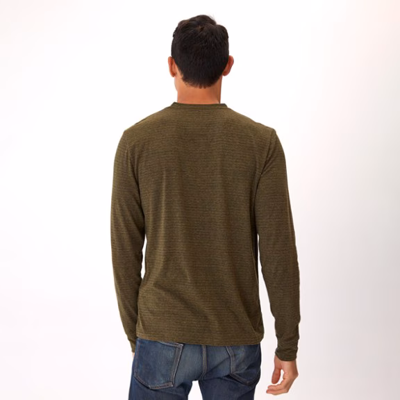 Threads 4 Thought Durable Stripe Long-Sleeve Henley Shirt - Men's