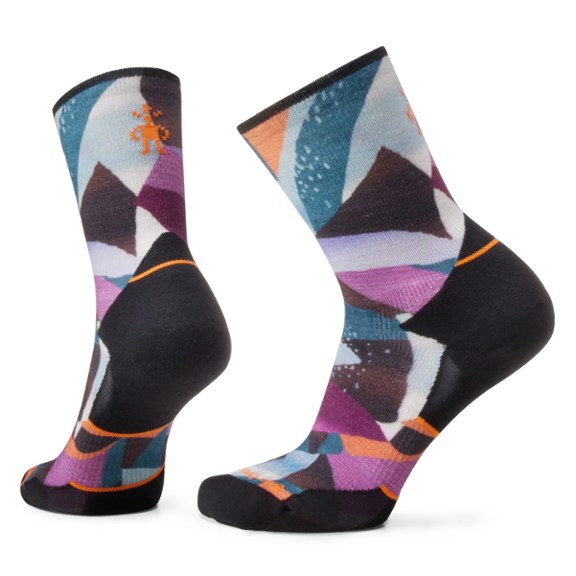 Smartwool Trail Run Targeted Cushion Mosaic Pieces Print Crew Socks - Women's