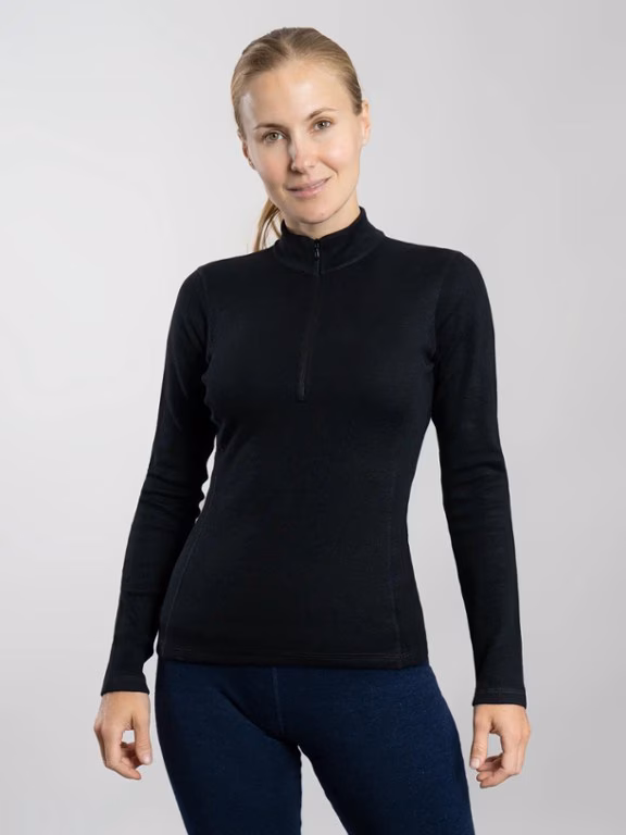 Arms of Andes 300 Lightweight Alpaca Wool Half-Zip Base Layer Top - Women's