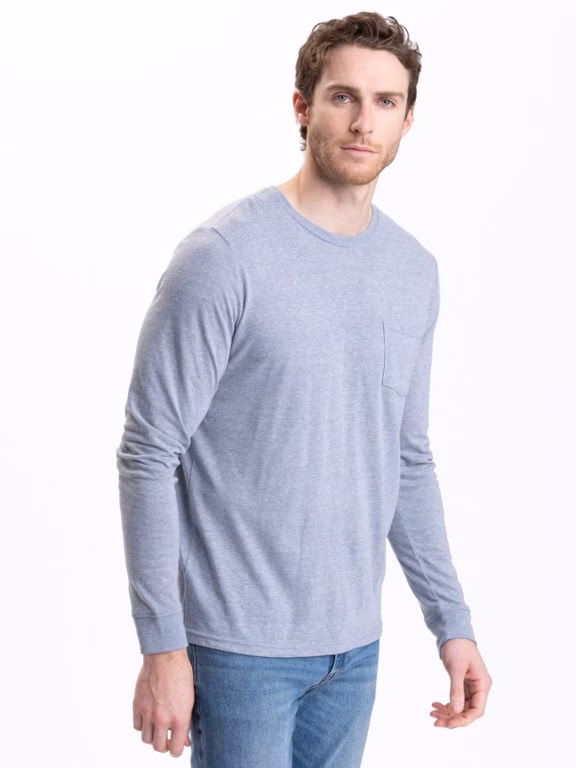 Threads 4 Thought Long-Sleeve Triblend Pocket Crew T-Shirt - Men's