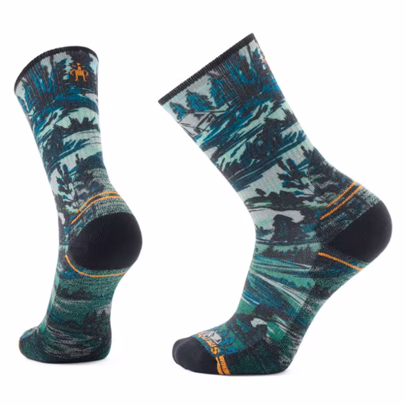 Smartwool Hike Light Cushion Campground Print Crew Socks - Men's