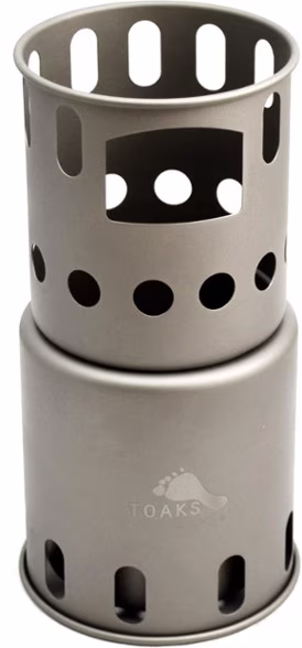 TOAKS Titanium Backpacking Wood Burning Stove - Small