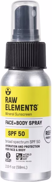 Raw Elements SPF 50 Mineral Sunscreen Spray