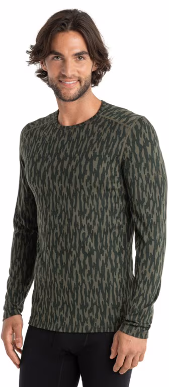 Icebreaker 200 Oasis Long-Sleeve Crewe Glacial Flow Base Layer Top - Men's