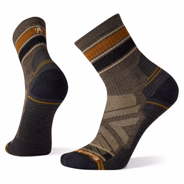 Smartwool Hike Light Cushion Striped Mid Crew Socks - Men's