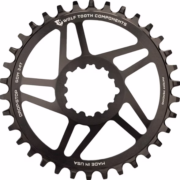 Wolf Tooth Components Direct Mount Chainring for SRAM 3-Bolt - 6 mm Offset - 26-36 Teeth