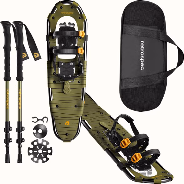 Retrospec Drifter Snowshoe Bundle with Trekking Poles - 30