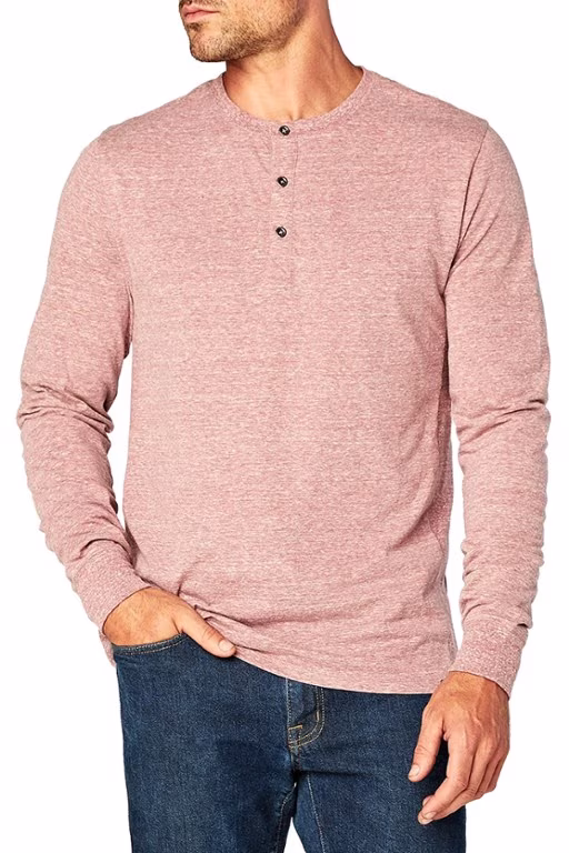 Threads 4 Thought Triblend 3-Button Long-Sleeve Henley Shirt - Men's