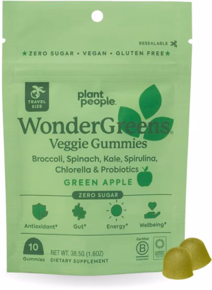 Plant People WonderGreens Veggie Gummies - 5 Servings